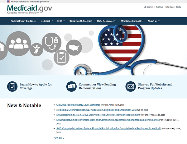 Migrating Medicaid.gov to the US Web Design System