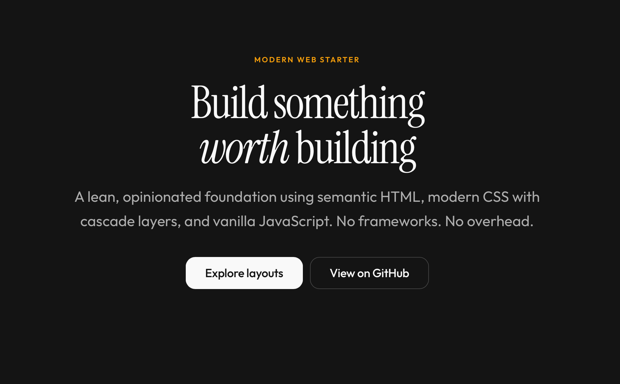 A Modern Web Starter